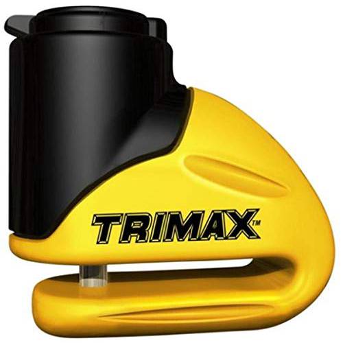 Trimax T645S 강화 메탈 디스크 잠금 - Yellow 5.5mm 핀 (숏 Throat)  파우치&  리마인더 케이블