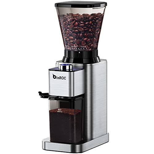 Anti-static 봉 Burr 커피 그라인더 48 프라인더,분쇄기 조절, binROC 조절가능 Burr 밀,분쇄기 커피 그라인더 2-12 컵, 스테인레스 스틸