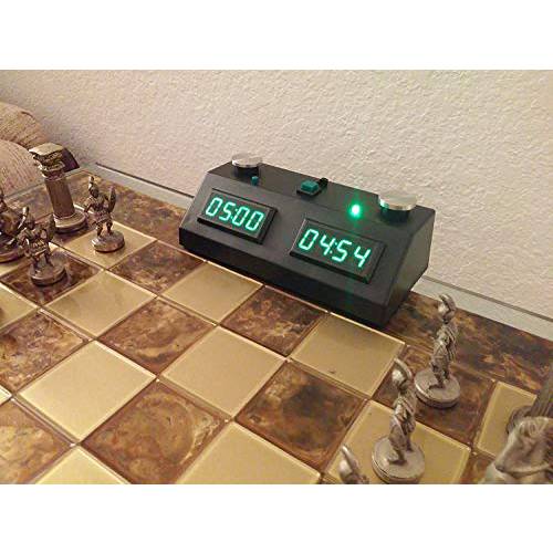 ZMF-II 체스 시계 - 블랙 그린 LED