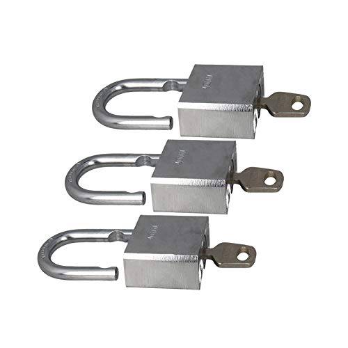 MroMax 3PCS 키,열쇠 맹꽁이자물쇠,통자물쇠,자물쇠 1.57 와이드 안티 Rust 잠금 방수 맹꽁이자물쇠,통자물쇠,자물쇠 아웃도어 사용 스틸 바디 and 걸쇠, 키,열쇠 한쌍