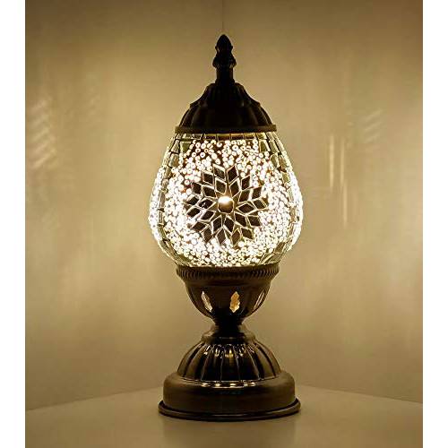 Marrakech 핸드메이드 터키어 모자이크 글래스 테이블 램프 모로칸 랜턴 램프 티파니 스타일 Bedside 램프 방 장식 램프 화장도구세트 거실 커피 테이블 (3)