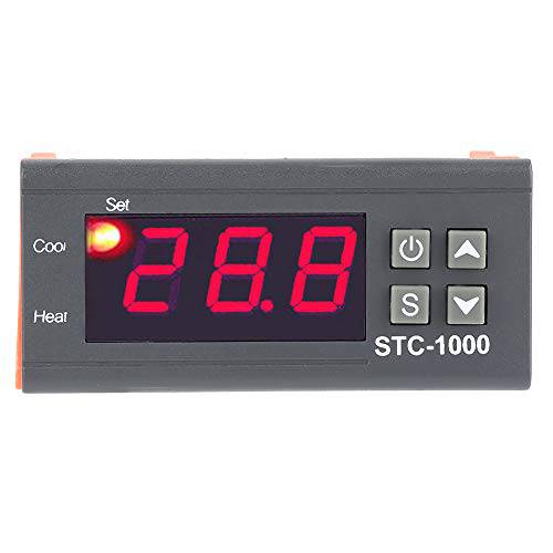 온도 컨트롤러 STC-1000 디지털 온도조절기 컨트롤러 LCD 디스플레이 110-220V, -50℃~99℃/ -58~210℉