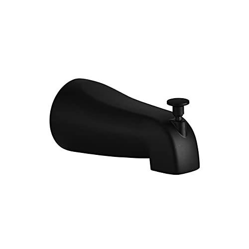 Weirun 화장실 욕조 워터 콘센트 목욕 Slip-On Diverter Tub 주둥이 4 인치 1/ 2 구리 파이프,  매트 블랙