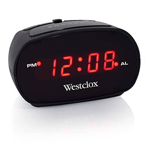 Westclox 심플 디지털 알람 시계 LED 디스플레이 간편 to Operate (싱글 알람)