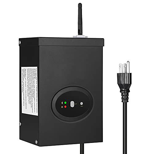 DEWENWILS 300W 스마트 Wi-Fi 저전압 트랜스포머,  스케쥴&  타이머, 호환가능한 알렉사 and 구글 홈, 120V AC to 12V/ 14V AC, 내후성 조경 라이트, 스포트라이트, 좁은길 라이트