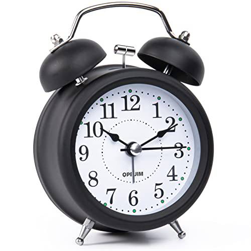 알람 시계 알람 시계 아날로그 시계 고음량 알람 시계  숙면 입체 다이얼 백라이트 배터리 작동  거실 침실 Bedside 데스크 선물 시계 by QPEUIM