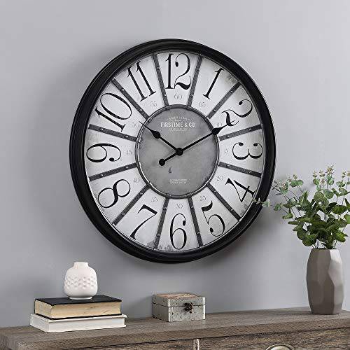FirsTime& Co.® 블랙 앤더슨 Farmhouse 시계, 아메리칸 제, Aged 블랙, 29 x 2.25 x 29,