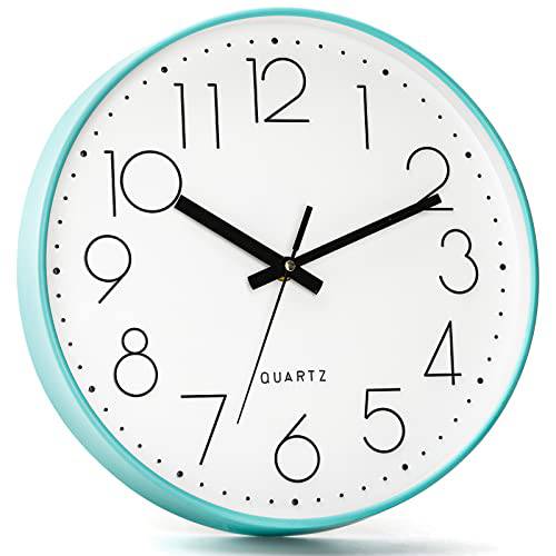 ZOOFOX 12 인치 벽시계, Non-Ticking 무소음 쿼츠 시계, 모던 스타일 라운드 장식용 시계 주방, 홈, 침실,  거실, 오피스