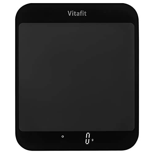 Vitafit 33lb 디지털 주방 스케일, 다기능,멀티 요리,음식 스케일 무게 Grams and Ounces 요리,베이킹 베이킹, 1g/ 0.1oz 정확한 졸업, 배터리 포함, 블랙