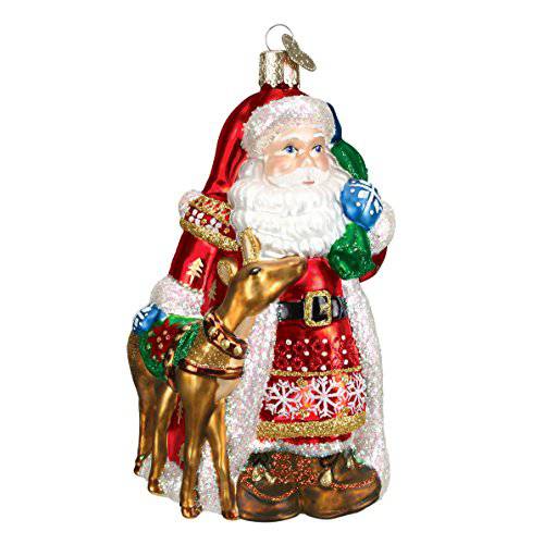 Old 세계 크리스마스 장식품: 종류다양 of Santas 글래스 부푼 장식품  크리스마스트리, Nordic 산타