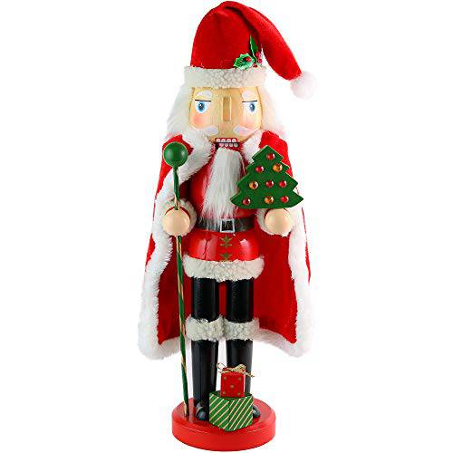 Ornativity 크리스마스 산타클로스 호두까는집게 - 홀리데이 나무 호두까는집게 산타 피규어 홈 장식