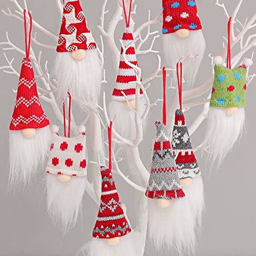 크리스마스트리 걸수있는 Gnomes 장식품 세트 of 6, Swedish 핸드메이드 봉제 Gnomes 산타 Elf 걸수있는 홈 데코,장식 홀리데이 장식