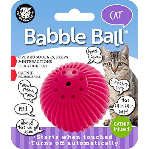 Pet Qwerks 고양이 Babble Ball 캣닙 주입 체험형 고양이 장난감