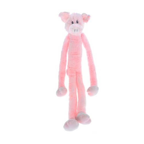 Multipet Swingin Slevin XXL 오버사이즈 30-Inch 핑크 Pig 봉제 강아지 장난감