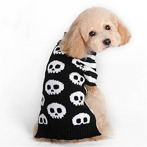 NACOCO  애완동물 스웨터 해골 스웨터 해골 블랙 화이트 스웨터 The 고양이 강아지 옷 애완동물 의류,속옷,신발,양말 Little 강아지 강아지 스웨터