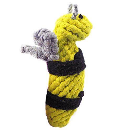 OMEM  애완동물 강아지 치발기 로프 동물 Little Bee 내구성 구강클리닝  소형견 강아지 듀러블 Tug 장난감