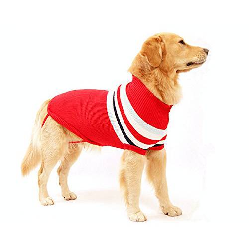 Delifur  강아지 Stripes 클래식 스웨터 겨울 Warmth 강아지 스웨터 스몰 미디엄 라지 강아지S