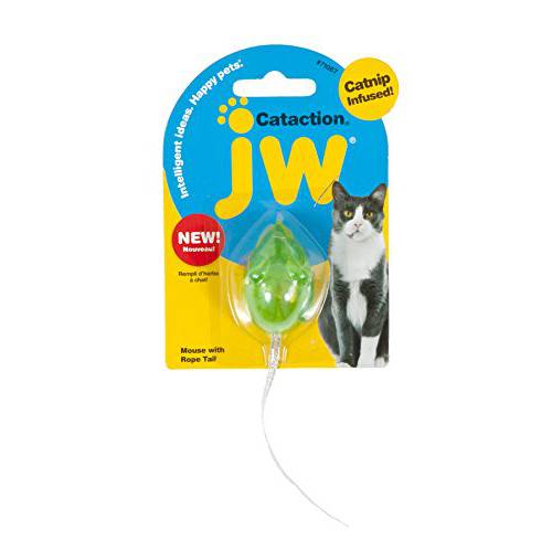 Petmate JW Cataction 마우스  벨&  테일 장난감, 다양한색