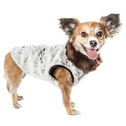 애완동물 Life Luxe ’Purrlage’ Pelage 디자이너 퍼 강아지 코트 재킷