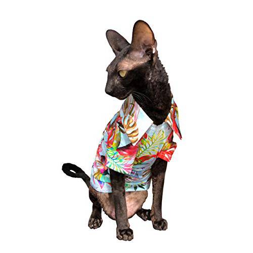Kotomoda  고양이 웨어 하와이안 셔츠
