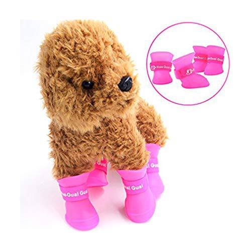 STAR-TOP  부츠 애완동물 미끄럼방지 신발 미끄럼방지 탄력 보호 Multi-Usage All-Terrain 고무 강아지 신발