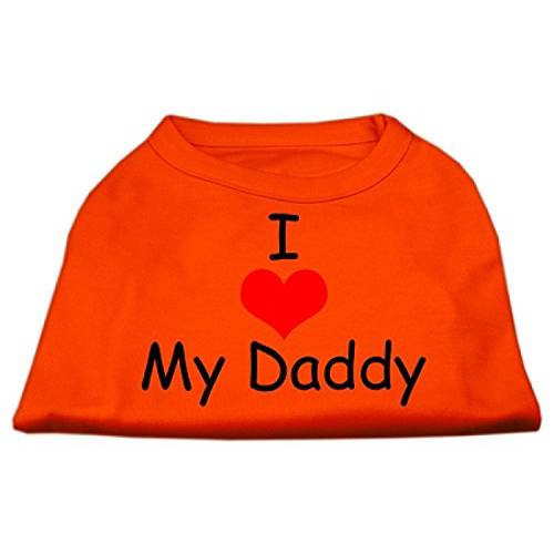 Mirage Pet Products 12-Inch I Love My Daddy 스크린 프린트 셔츠 애완동물, 미디엄, 오렌지