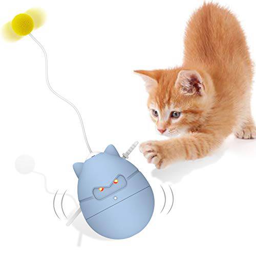 ISOPHIS  체험형 고양이 장난감 실내 고양이, 로봇식 고양이 장난감 자동 셀프 회전 and 텀블러 장난감 기능