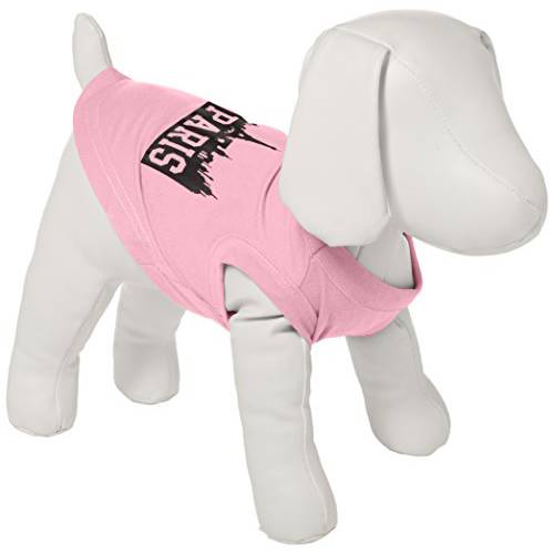 Mirage 애완동물 Products 10-Inch 파리 Skyline 스크린 프린트 셔츠 애완동물, 스몰, 라이트 핑크