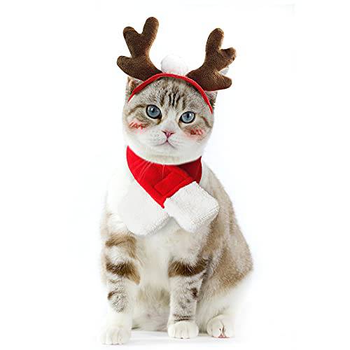 Enjoying 강아지 크리스마스 할로윈 강아지 고양이 크리스마스 칼라 Antler 헤드밴드 크리스마스 장식 할로윈  소형견 크리스마스