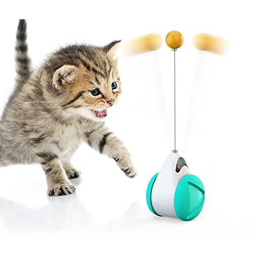 FIOIQ 체험형 고양이 장난감 Kitten 셀프 회전 고양이 몰이 장난감 밸런스 자동 No-Electronic Move 실내 고양이 캣닙 볼 장난감 고양이 Kitten IQ 액티브 자극 Kitten 장난감
