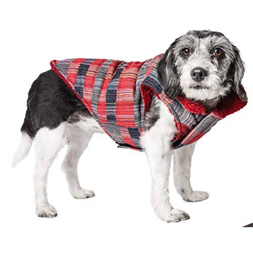 애완동물 Life ’스코티’ Tartan Classical Plaided 절연 강아지 코트 재킷