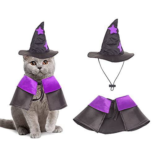 할로윈 고양이 할로윈 퍼플 Witch 망토 Wizard 모자 고양이 할로윈 악세사리 애완동물 의상 고양이 새끼고양이 코스프레