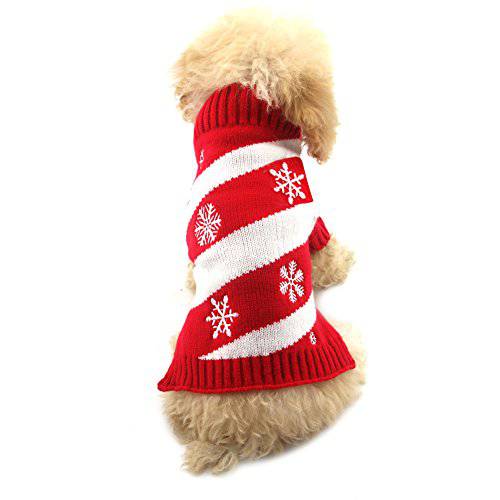 NACOCO 강아지 스노우 스웨터 눈사람 스웨터 크리스마스 강아지 홀리데이 스웨터 새해 크리스마스 스웨터 애완동물 옷  소형견 and 고양이