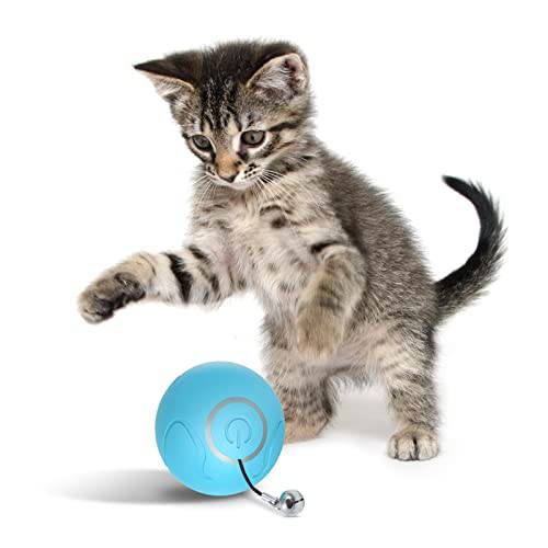 BONHAMS 체험형 고양이 장난감 볼, USB 충전식 고양이 활동 장난감 [360 ° 회전& 2 모드 ] 고양이 장난감 실내 고양이S 스마트 볼 and Kitten 장난감 as 고양이 선물