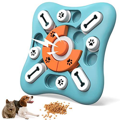 FOXMM 강아지 퍼즐 장난감 라지 미디엄 스몰 개, 체험형 강아지 장난감 IQ 트레이닝&  멘탈 자극, 강아지 Enrichment 장난감 삑삑이 디자인, 강아지 트리트먼트 퍼즐 Fun Slow 공급기