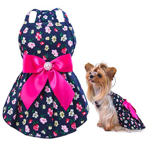 MSNFOASM 강아지 드레스 강아지 프린세스 Bow-Knot 투투 드레스, 귀여운 Rosette 강아지 스커트, 애완동물 드레스  소형견 고양이