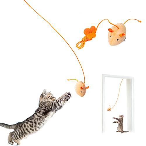 고양이 장난감 마우스 - 도어 걸수있는- 캣닙 - Jingly 벨 - 고양이 도어 프레임 체험형 치발기 실내 고양이S