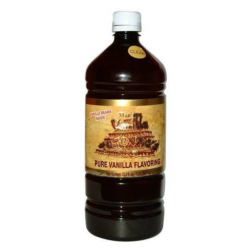 Authentic Clear Mexican Vanilla Totonacs 33.2 Oz (1 liter bottle)