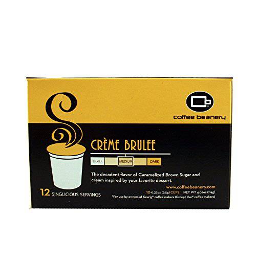 Crème Brulee Single Serve Coffee Pods | 12ct | 100% Specialty Arabica Coffee | Gourmet Flavored Coffee