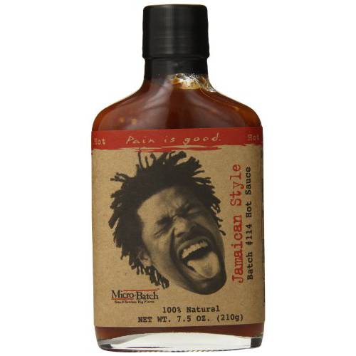 Jamaican Style Hot Sauce - 7oz Bottle - Made in USA - All Natural Ingredients, Non-GMO, Gluten-Free, Sugar-Free, Vegetarian, Keto
