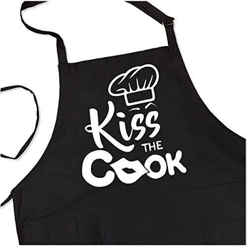 ApronMen, Kiss the Cook BBQ Grill Adjustable Apron for Men, One Size