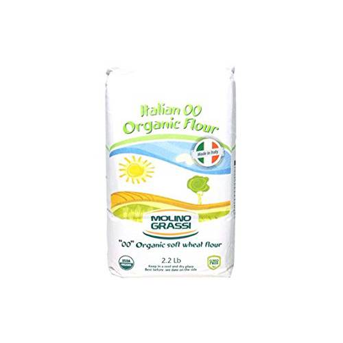 Molino Grassi USDA Organic Italian 00 Soft Wheat Flour - 2.2 lb (2 Pack)