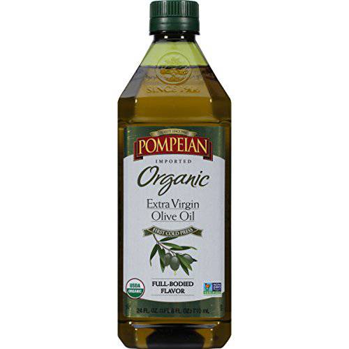 Pompeian USDA Organic Robust Extra Virgin Olive Oil, First Cold Pressed, Full-Bodied Flavor, Perfect for Salad Dressings & Marinades, 24 FL. OZ.