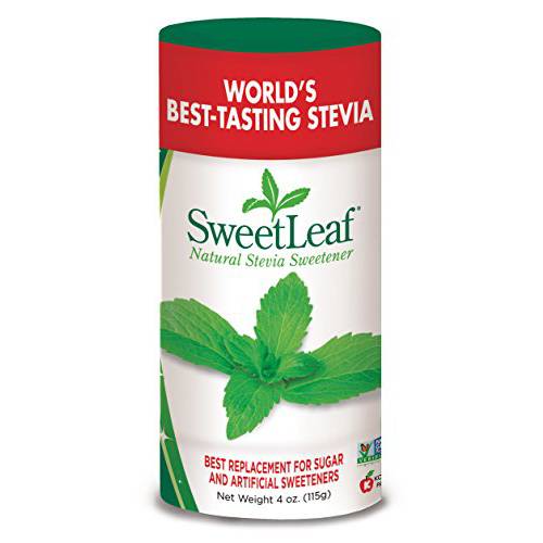 SweetLeaf Natural Stevia Sweetener Powder Shaker, 4 Ounce