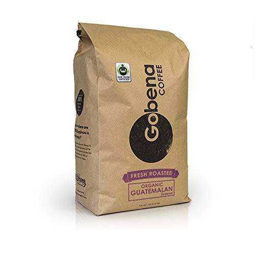5lb Fair Trade Organic Certified Guatemalan Medium Roast Ground Coffee, 100% Arabica Specialty Coffee, 80 ounces, 5 pounds, Bulk Coffee