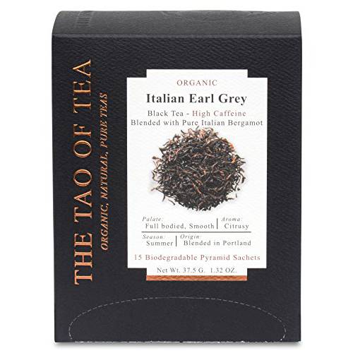 The Tao of Tea, Italian Earl Grey, Pyramid Sachets, 15 Sachet Box
