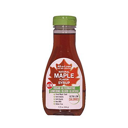 Allulose - Natural Maple Flavored Non-GMO Allulose Syrup, 11.75oz bottle - All-u-Lose