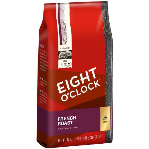 Eight O’Clock Ground Coffee, French Roast, 24 Ounce