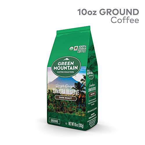 Green Mountain Coffee Roasters Sumatra Reserve, Ground Coffee, Dark Roast, Bagged 10 oz (Package May Vary)