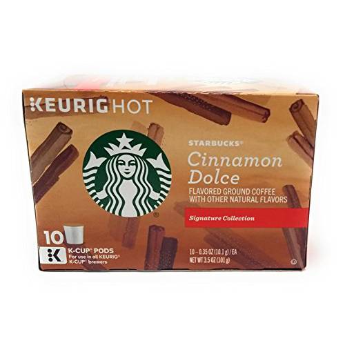 Starbucks Flavored Coffee K-Cup Pods, Cinnamon Dolce Flavored Coffee, No Artificial Flavors, Keurig Genuine K-Cup Pods, 10 CT K-Cups/Box (Pack of 3 Boxes)